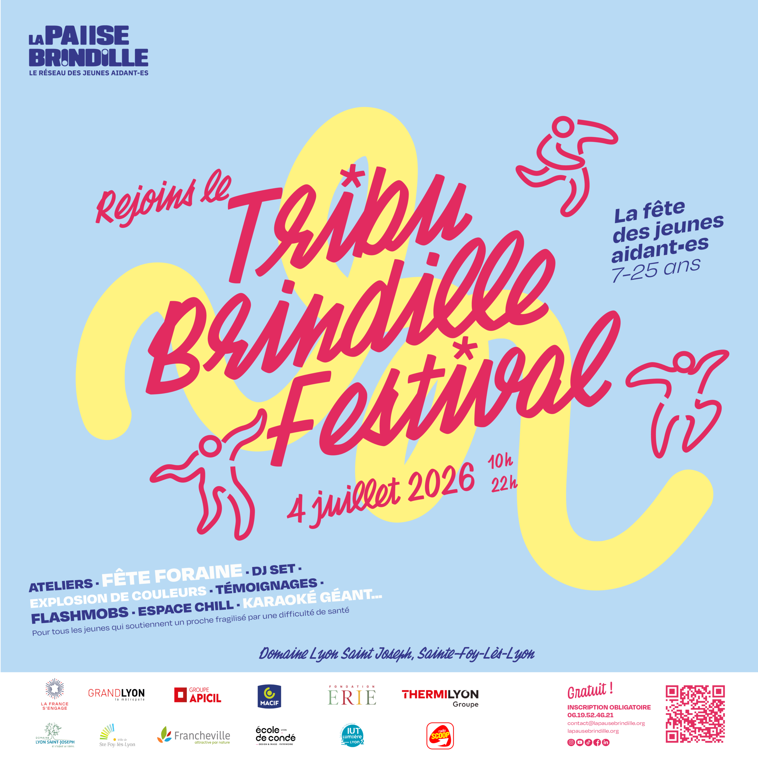 Affiche du festival avec logos de tous les partenaires en bas